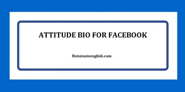 Cool Attitude Bio For Facebook 2022