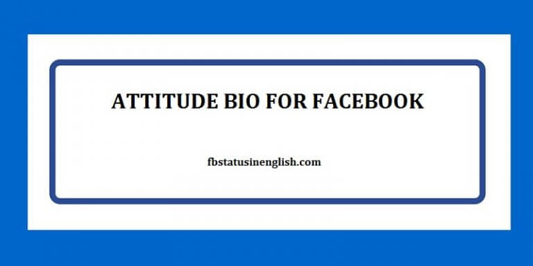 Cool Attitude Bio For Facebook 2022