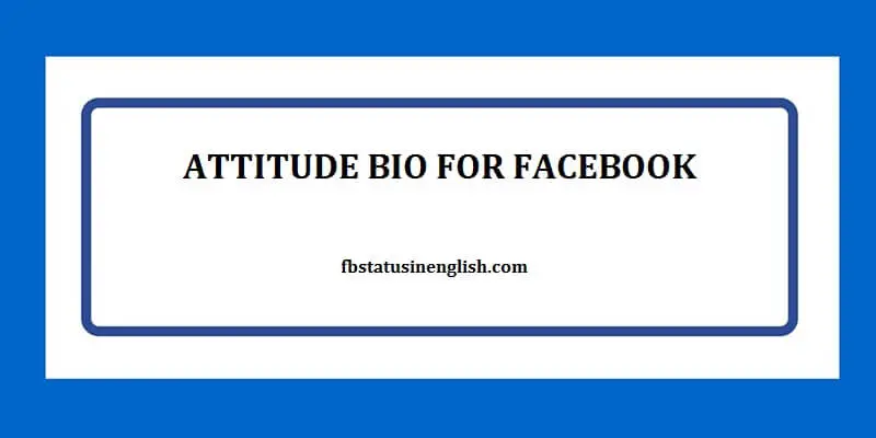 cool attitude bio for facebook