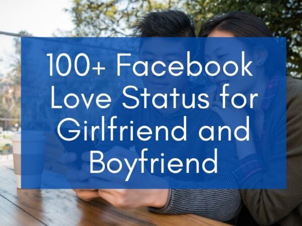 man writing Facebook status for girlfriend beside him
