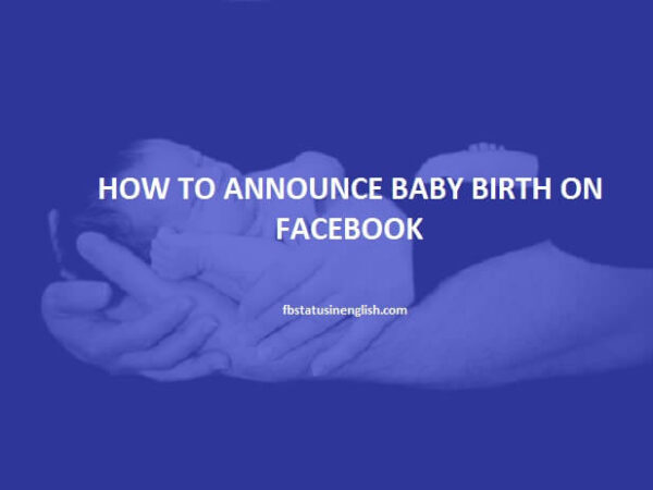 How to Announce Baby Birth on Facebook