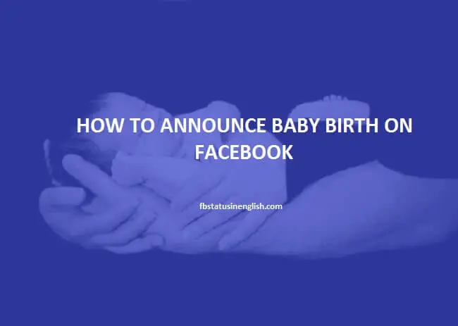 How to Announce Baby Birth on Facebook