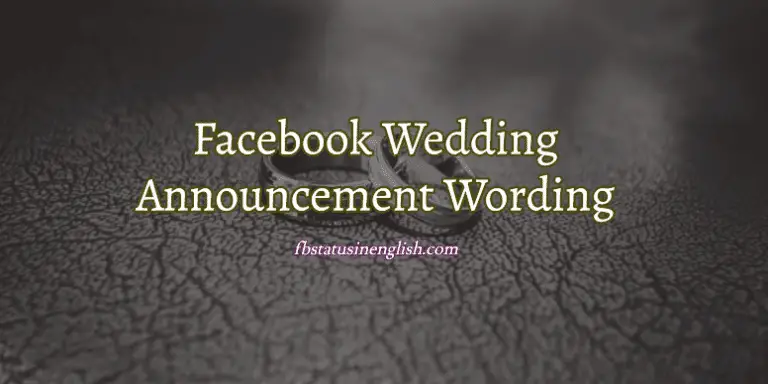 Facebook Wedding Announcement Wordings