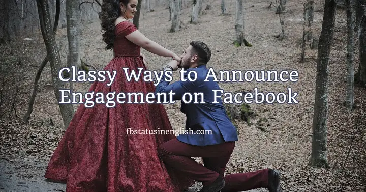 Classy Way to Announce Engagement on Facebook