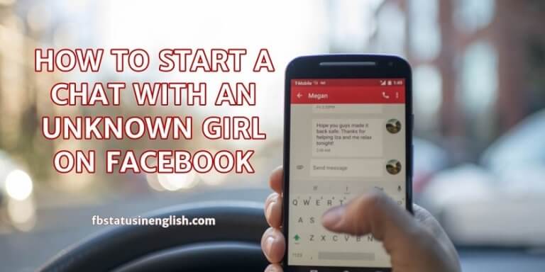 How to Start a Chat With an Unknown Girl on Facebook