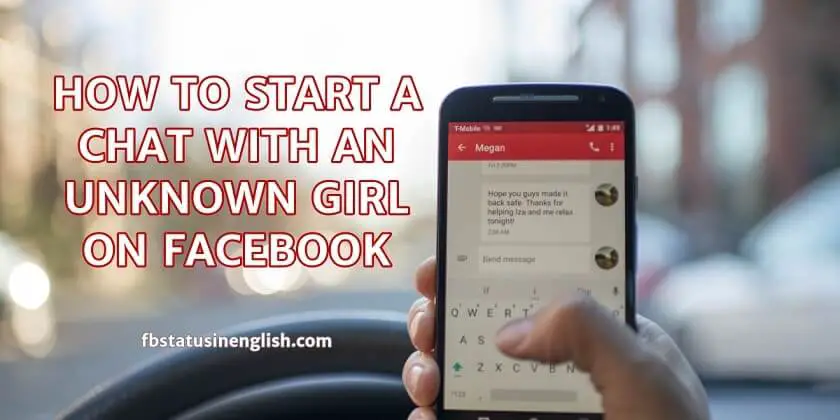 Girl conversation start a facebook a with on How To