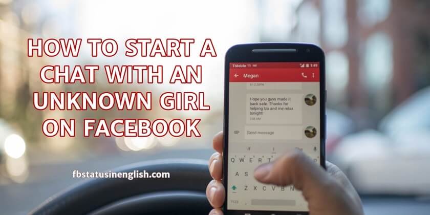 Girl conversation start a facebook a with on How To