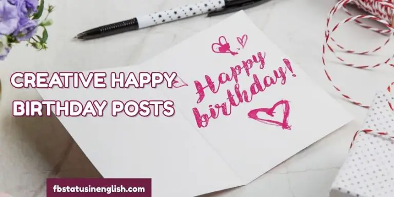 Creative Happy Birthday Facebook Posts in English