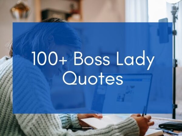 woman writing boss lady quotes from Facebook