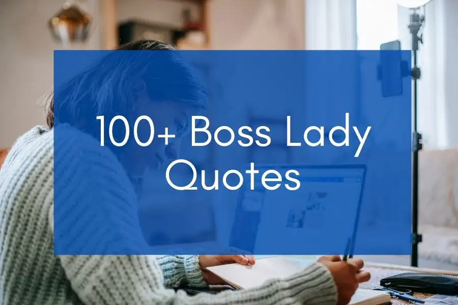 woman writing boss lady quotes from Facebook