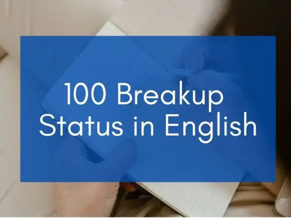 a person writing a breakup status in English