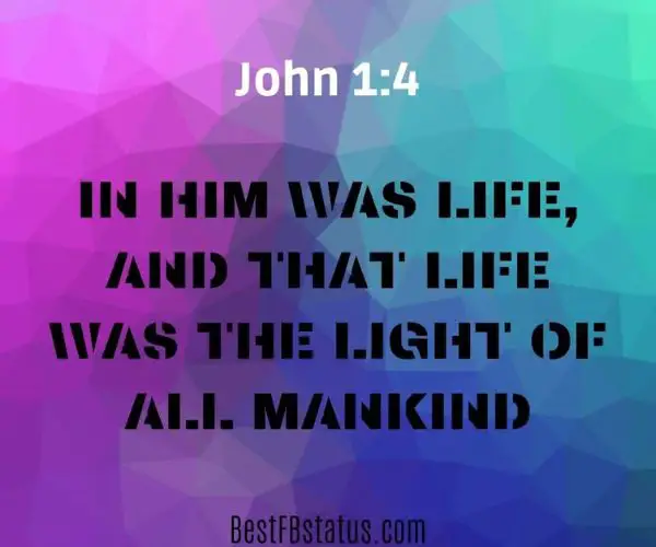 Multi-color background" “In him was life, and that life was the light of all mankind.“ (John 1:4)