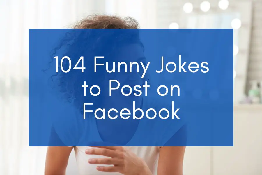 A woman laughing at the funny jokes to post on Facebook.