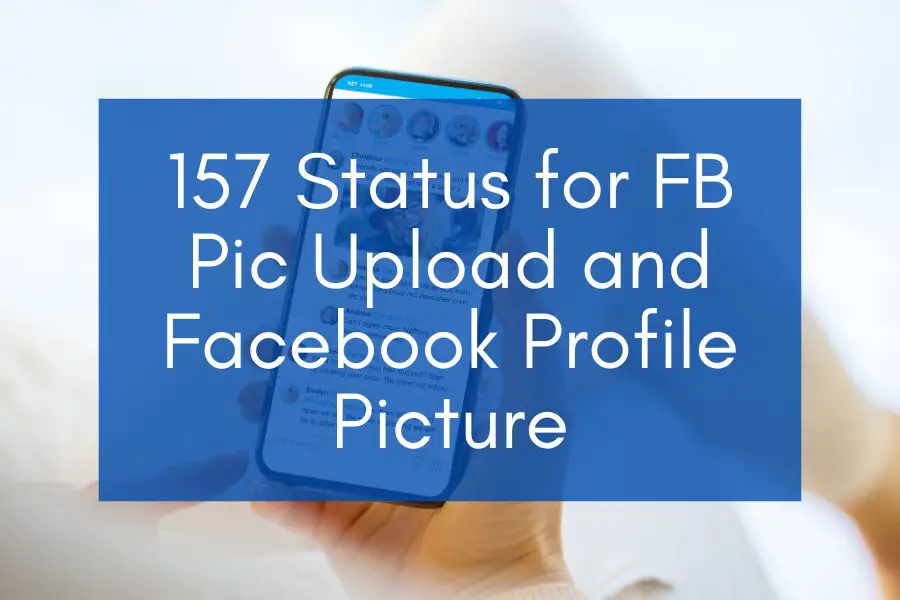 A phone showing status for FB pic upload and profile pic.