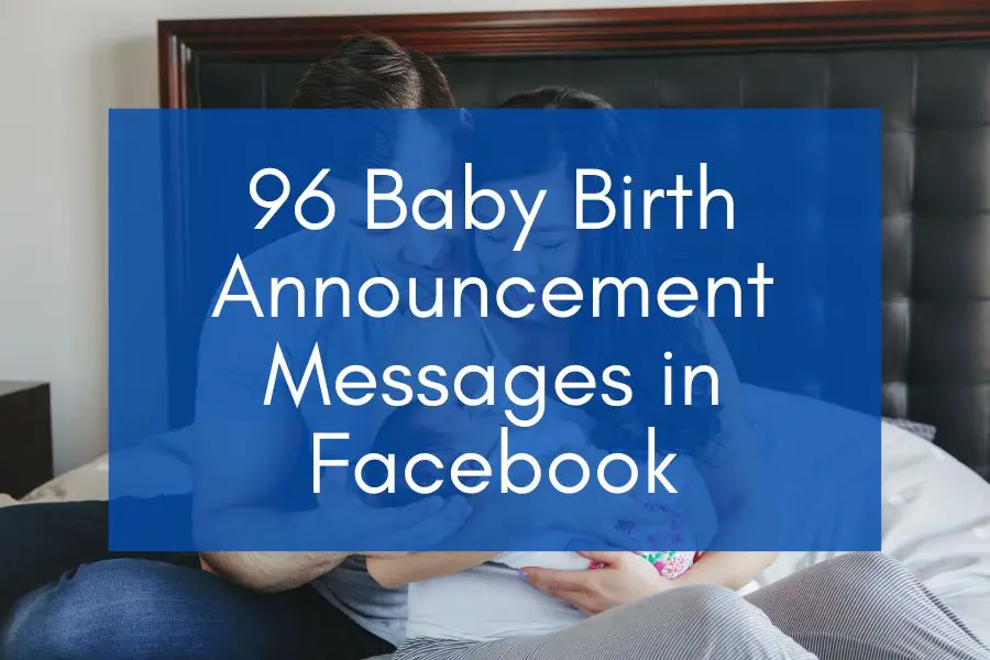 A couple holding their newborn before they put baby birth announcement messages in Facebook.