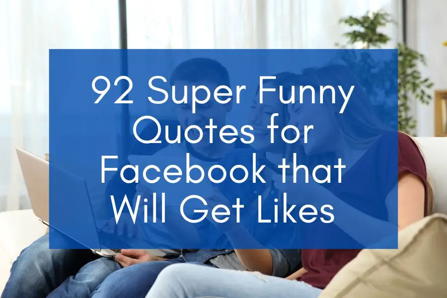 A group of friends laughing over super funny quotes for Facebook.