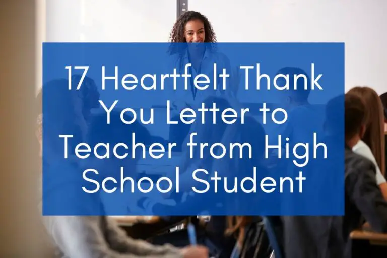 17 Heartfelt Thank You Letter to Teacher from High School Student (2024)